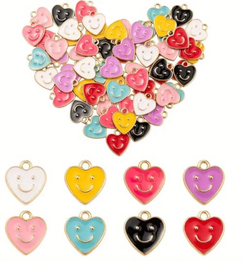 SMILE ON HEART ALLOY CHARM FOR DIY | CHARMS