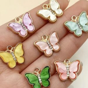 CENTERED STONED  BUTTERFLY CHARM FOR DIY| CHARMS