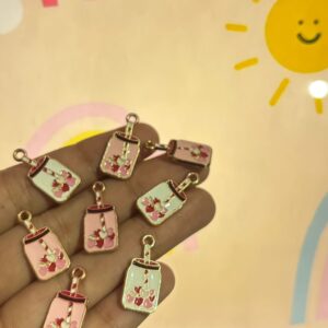 LOVELY HEART BOBA SHAKE DRINK CHARM FOR DIY | CHARMS