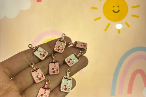 LOVELY HEART BOBA SHAKE DRINK CHARM FOR DIY | CHARMS