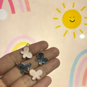 TILTED BUTTERFLY RESIN FINISH CHARM | CHARMS | FOR DIY