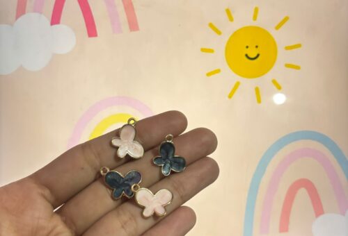 TILTED BUTTERFLY RESIN FINISH CHARM | CHARMS | FOR DIY