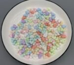 100PCS MOLT HEART MATTE ACRYLIC COLORFUL BEADS