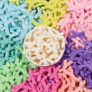 70PCS RIBBON BOW MATTE SERIES ACRYLIC BEADS