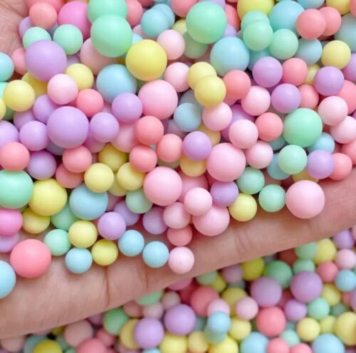 6/8/10MM COLOURFUL ACRYLIC MATTE BALL BEADS