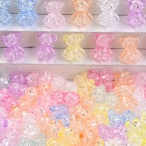 50PCS CRACK BEAR ACRYLIC BEADS