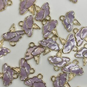 ELECTIC CLOUD PENDENT / CHARM FOR DIY BRACELETS , KEYCHAINS , BAGS AND CREATIVE PROJECTS