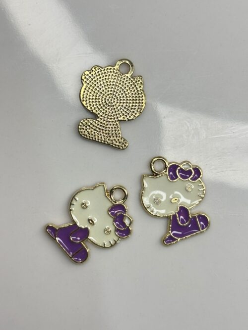BACKWARD SITTING KITTY PENDANT / CHARM FOR DIY PROJECTS CRAFTING BRACELETS , HANDBAGS , KEYCHAINS AND MORE