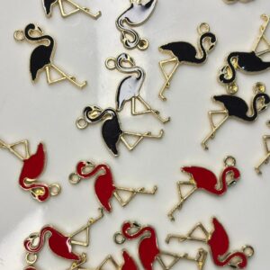 FLAMINGO CUTE PERDANT / CHARM FOR DIY CRAFTING BRACELETS , BAGS , KEYCHAINS AND MORE PROJECTS