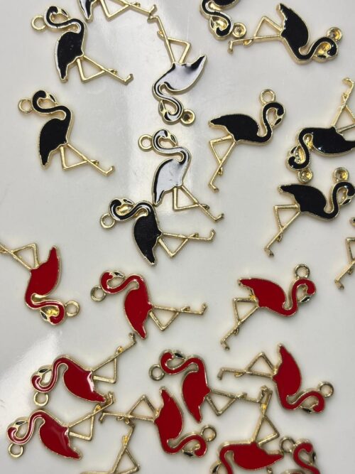 FLAMINGO CUTE PERDANT / CHARM FOR DIY CRAFTING BRACELETS , BAGS , KEYCHAINS AND MORE PROJECTS