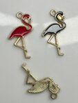 FLAMINGO CUTE PERDANT / CHARM FOR DIY CRAFTING BRACELETS , BAGS , KEYCHAINS AND MORE PROJECTS