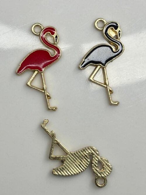 FLAMINGO CUTE PERDANT / CHARM FOR DIY CRAFTING BRACELETS , BAGS , KEYCHAINS AND MORE PROJECTS