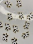 SKATING FREELY PANDA Alloy enamel panda Pendant Jewelry Making DIY Keychain Earrings Pendant Various Design Charms for Jewelry Making Bracelets Necklace, Charm Bracelet Supplies, Decorative Jewelry Pieces, Animal Charm Pendants, Highquality Charms, Craft