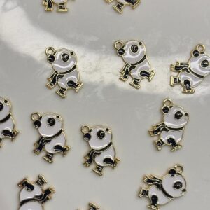 SKATING FREELY PANDA Alloy enamel panda Pendant Jewelry Making DIY Keychain Earrings Pendant Various Design Charms for Jewelry Making Bracelets Necklace, Charm Bracelet Supplies, Decorative Jewelry Pieces, Animal Charm Pendants, Highquality Charms, Craft