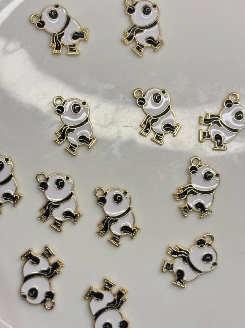 SKATING FREELY PANDA Alloy enamel panda Pendant Jewelry Making DIY Keychain Earrings Pendant Various Design Charms for Jewelry Making Bracelets Necklace, Charm Bracelet Supplies, Decorative Jewelry Pieces, Animal Charm Pendants, Highquality Charms, Craft
