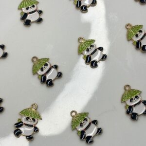 SHINOBI WALKING PANDA Cute Handmade Panda Bear Crafting with Adorable Panda Parts for Making, Keychains, Accessories (DIY Supplies, Charms)
