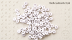 ABC ALPHABET SILVER ON WHITE