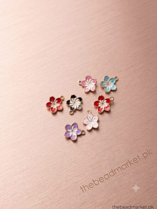 Tillted Tulip Flower Charm For Diy