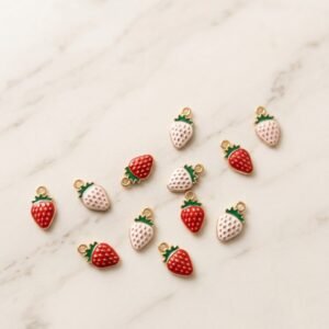 Mini 3D strawberry charm for diy