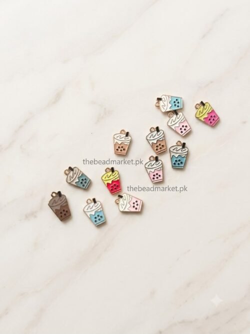 Boba Tea Enamel Charm For Diy