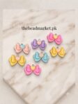 Mini Heart Bow Resin Charm ( 6pcs )
