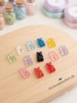 Transparent Bear Resin Charm ( 6pcs )