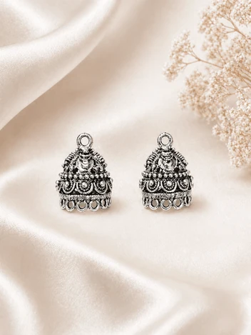 jhumka base silver